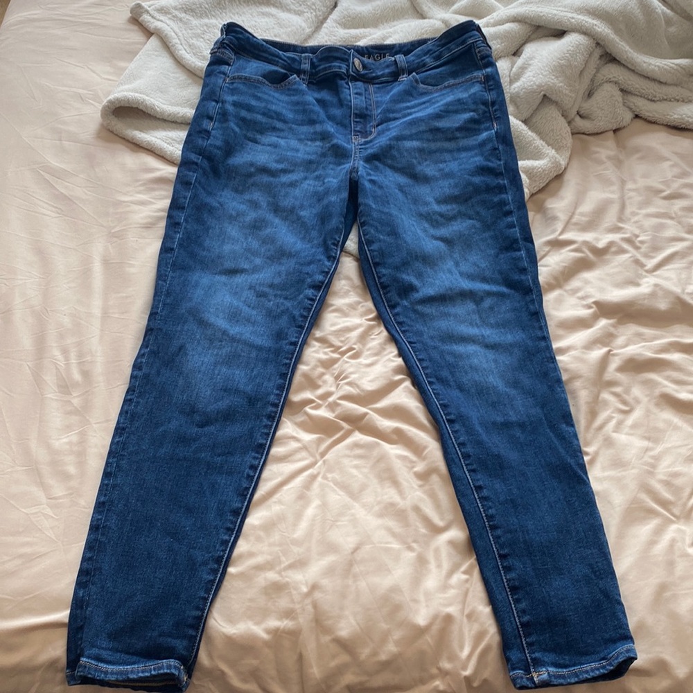 american eagle next level stretch darkwash jeans